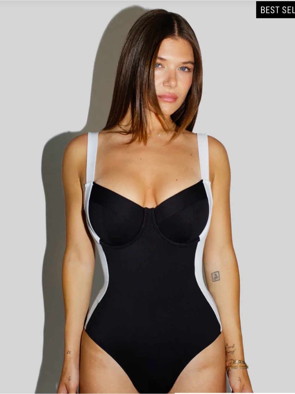 TA3 Swimsuit Lifty Contour Black and White One Piece XS Regular/Long D/DD